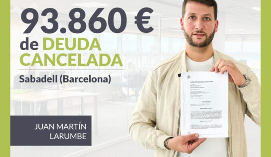 Repara tu Deuda Abogados cancela 93.860€ en Sabadell (Barcelona) con la Ley de Segunda Oportunidad