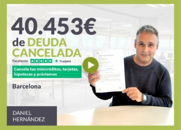 Repara tu Deuda Abogados cancela 40.453€ en Barcelona (Cataluña) con la Ley de Segunda Oportunidad