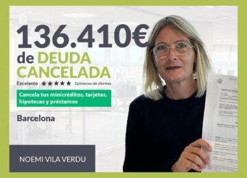 Repara tu Deuda Abogados cancela 136.410€ en Barcelona (Catalunya) con la Ley de Segunda Oportunidad