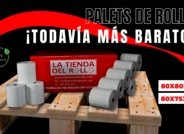 La Tienda del Rollo ofrece palets de papel térmico todavía más baratos