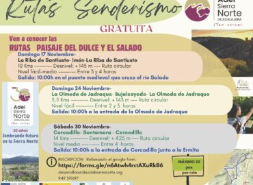 ADEL presenta las tres rutas senderistas señalizadas en el territorio de la candidatura a Patrimonio Mundial