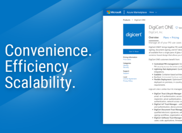 DigiCert ONE ya disponible en el Microsoft Azure Marketplace