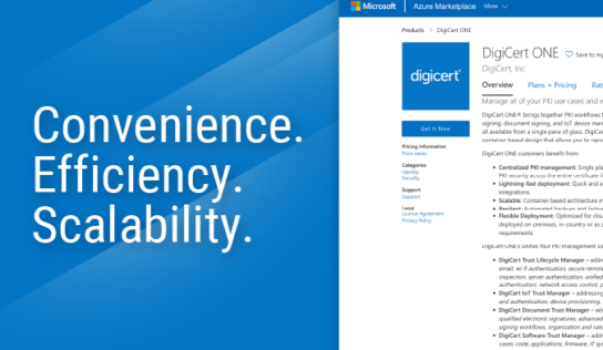 DigiCert ONE ya disponible en el Microsoft Azure Marketplace