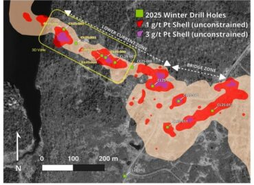 Clean Air Metals intercepta 41,0 m con una graduación de 13,2 g/t Pt.eq en el proyecto Current