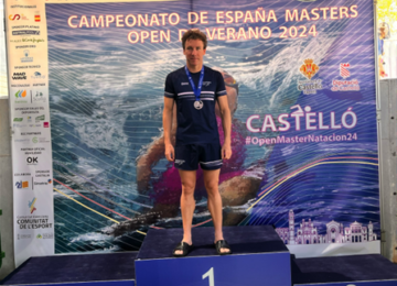 El nadador Isaac López llega al TOP 5 europeo de los 400m libres de natación en la categoría máster 40-44