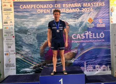 El nadador Isaac López llega al TOP 5 europeo de los 400m libres de natación en la categoría máster 40-44