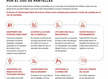 Consejos para prevenir el dolor de espalda por el uso de pantallas, según Pablo de la Serna