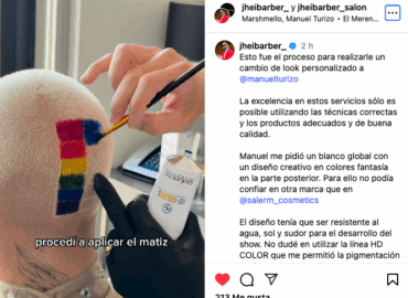 El estilista Jhei Barber firma el nuevo look de Manuel Turizo con productos de Salerm Cosmetics