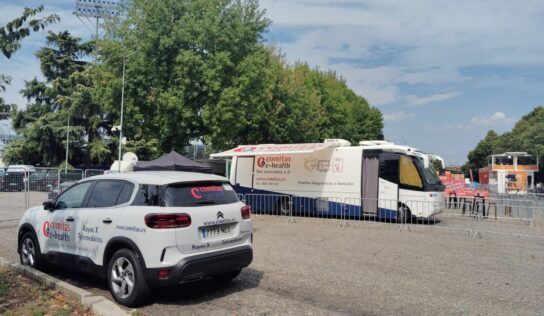 La Unidad Móvil de Telemedicina de Comitas e-Health, «un imprescindible» de La Vuelta