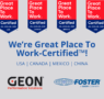 GEON Performance Solutions logra el premio Great Place to Work a nivel mundial por segundo año consecutivo