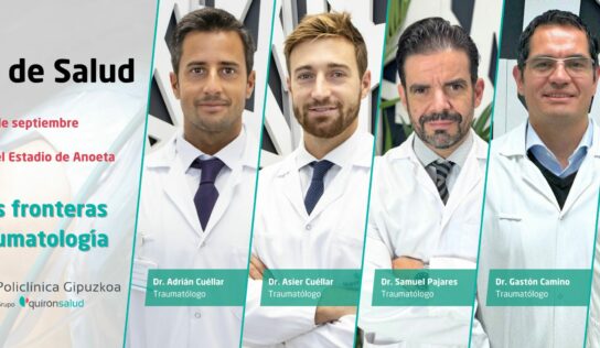 Nuevas fronteras en Traumatología: Policlínica Gipuzkoa organiza una charla abierta sobre las técnicas más actuales