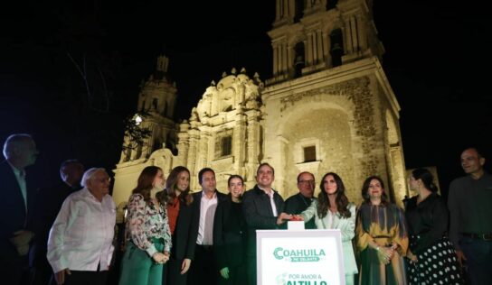Iluminan Iberdrola México y el Gobierno de Coahuila la Catedral de Santiago Apóstol