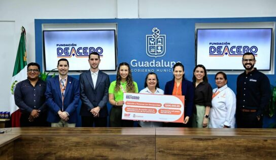Fundación DEACERO entrega un millón 280 mil pesos en donativos al municipio de Guadalupe, Nuevo León
