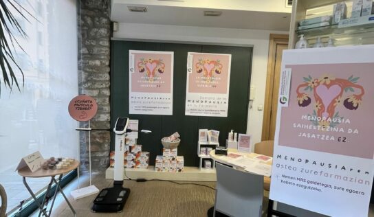 Campaña de información y acompañamiento a mujeres en farmacias comunitarias de Gipuzkoa con motivo del Día Mundial de la Menopausia