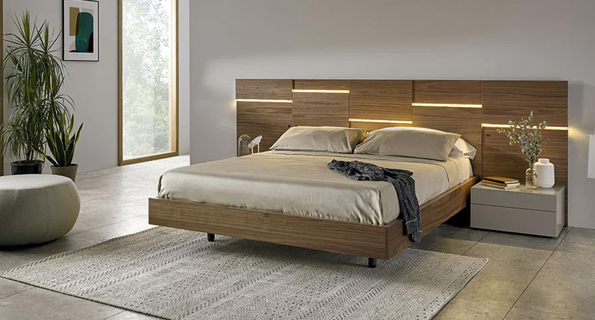 2. Uso creativo de cabeceros como elemento arquitectónico