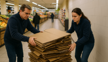 El «coste oculto» del cartón: cuando una compactadora se para, la tienda paga en tiempo y productividad