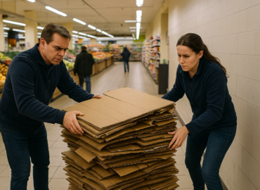 El «coste oculto» del cartón: cuando una compactadora se para, la tienda paga en tiempo y productividad