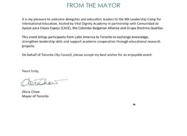 Doctrina Qualitas y su partner canadiense Vital Dignity, reciben el respaldo institucional de la alcaldesa de Toronto y del premier de Ontario