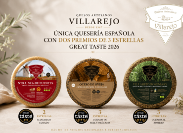 Quesos Villarejo, única quesería española en lograr dos galardones de 3 estrellas en los Great Taste Awards
