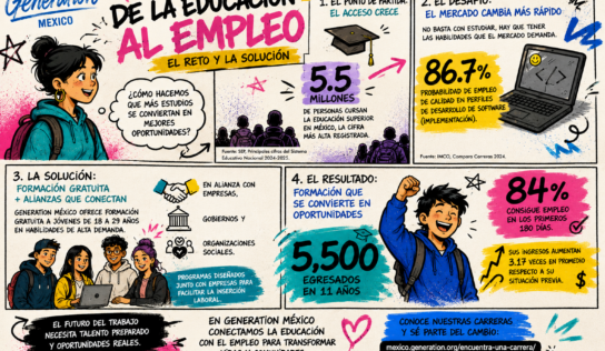 Generation México alcanza 5,500 egresados con un modelo que prioriza la empleabilidad por encima del volumen de graduados