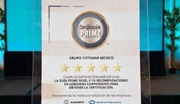 Grupo Cotemar alcanza la Certificación PRIME Nivel V Estrellas, reconocimiento a su gobierno corporativo