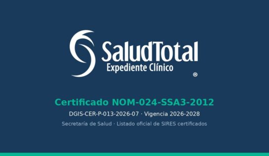 SaludTotal se certifica en la NOM-024 e integra inteligencia artificial en todo el consultorio